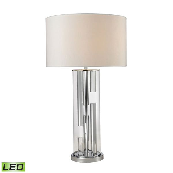 Trump Home Castello Clear Glass LED Table Lamp in Polished Chrome