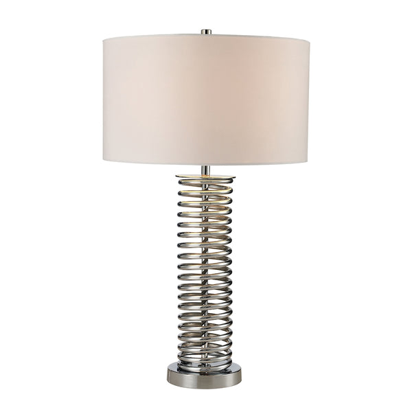 Trump Home Enroscado Coiled Table Lamp in Polished Chrome