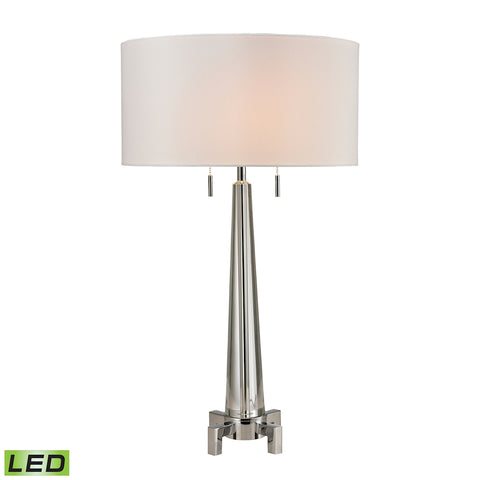 Bedford Solid Crystal LED Table Lamp in Polished Chrome