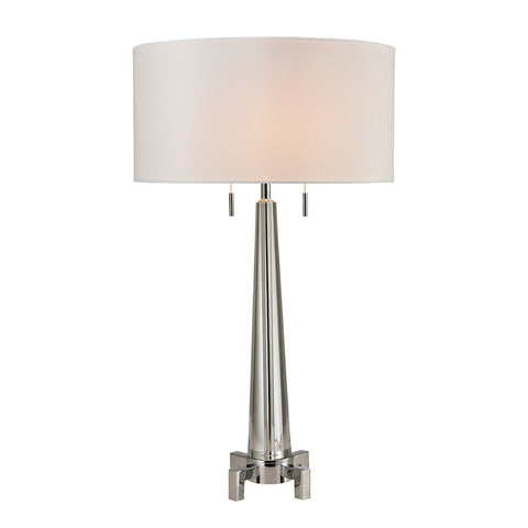 Bedford Solid Crystal Table Lamp in Polished Chrome