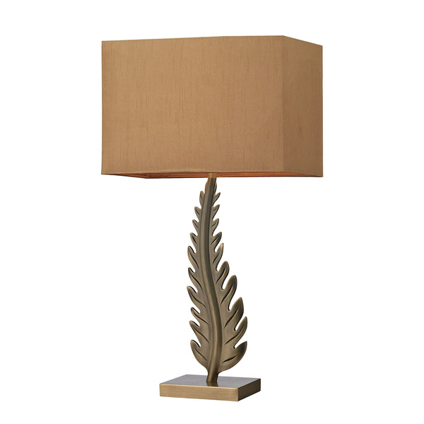Oak Cliff Solid Brass Table Lamp in Aged Brass