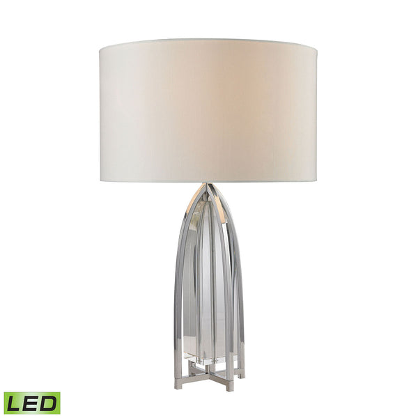 Trump Home Wheeler Crystal LED Table Lamp in Polished Chrome