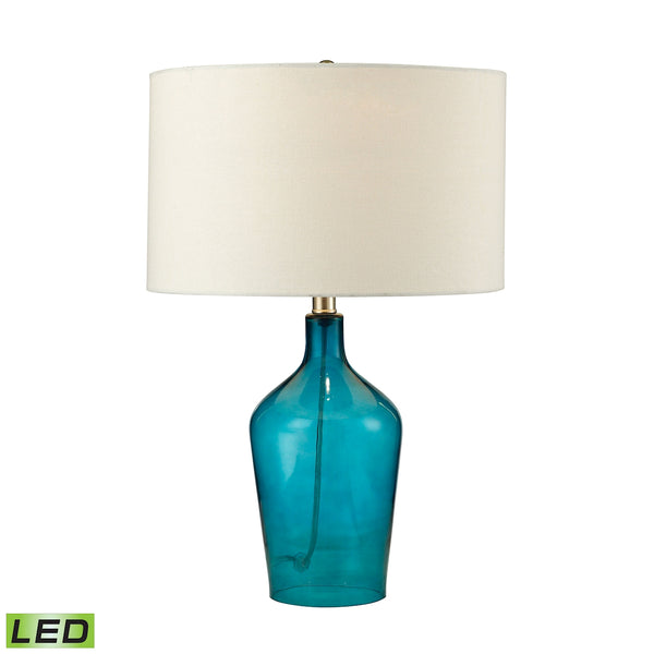 Hideaway Glass LED Table Lamp in Teal