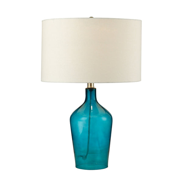Hideaway Glass Table Lamp in Teal