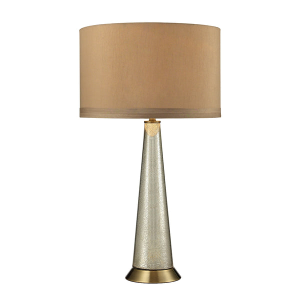 Middlebury Antique Mercury Glass Table Lamp in Aged Brass