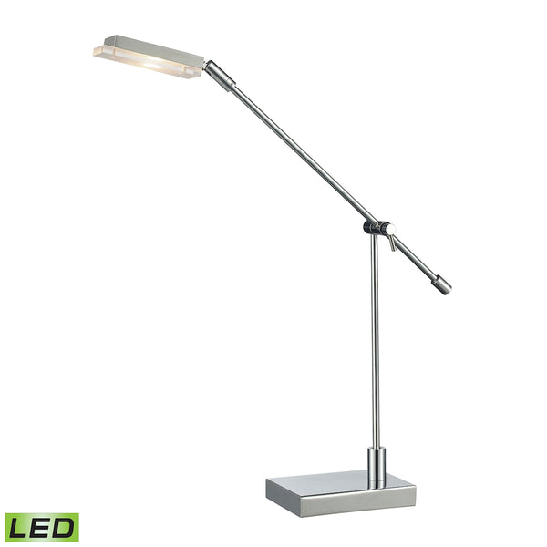 Bibliotheque Adjustable LED Desk Lamp in Polished Chrome