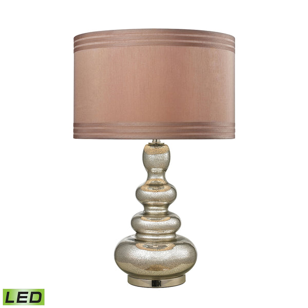 Trump Home Glass Gourd LED Table Lamp In Antique Mercury