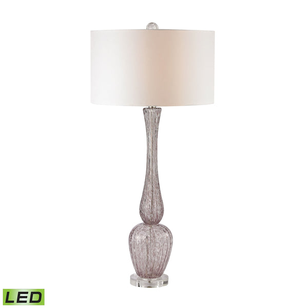 Swirl Glass LED Table Lamp in Radiant OrChid Glass