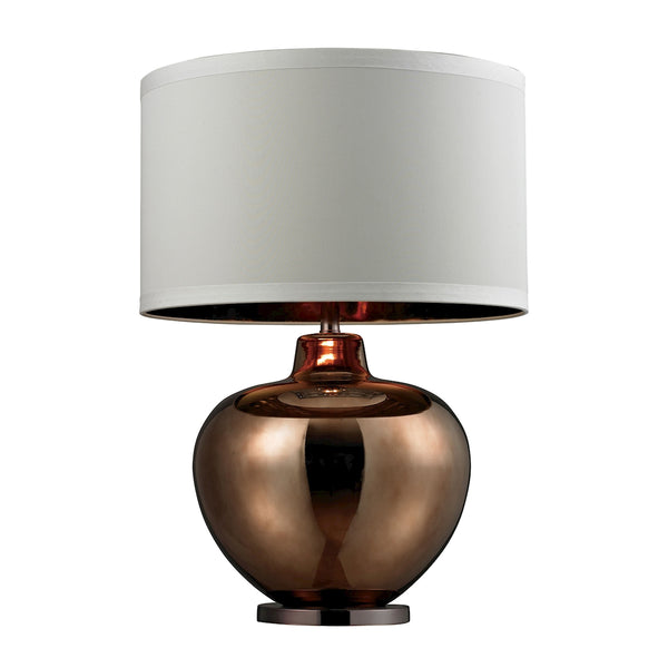 Oversized Blown Glass Table Lamp in Bronze Plated Finish