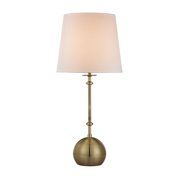 Orb Base Table Lamp In Antique Brass