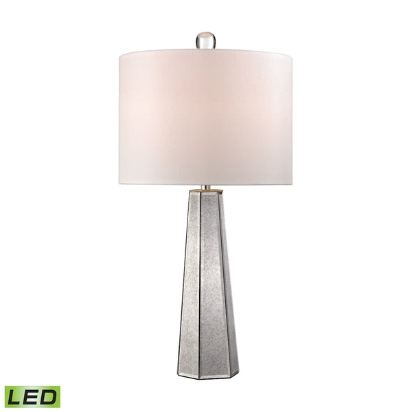 Hexagonal Mercury Glass LED Lamp