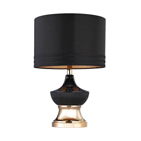 Black Ribbed Genie Lamp