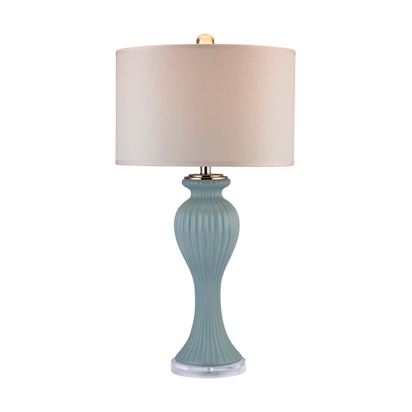Ribbed Tulip Table Lamp In Mint