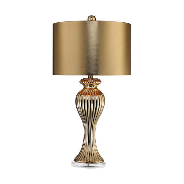 Ribbed Tulip Table Lamp In Gold