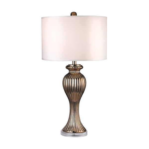 Ribbed Tulip Table Lamp In Copper
