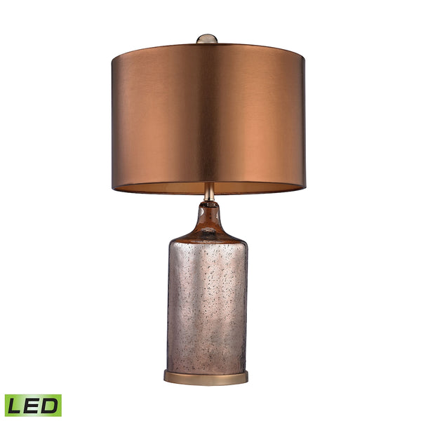 Copper Mercury LED Lamp With Metallic Shade