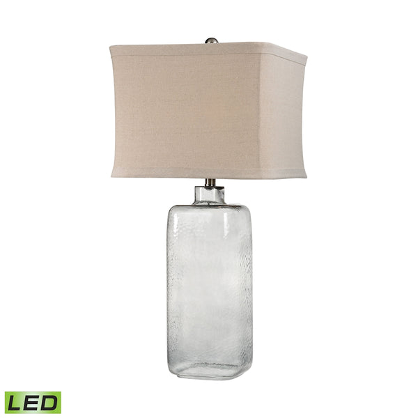 Hammered Grey Glass LED Lamp