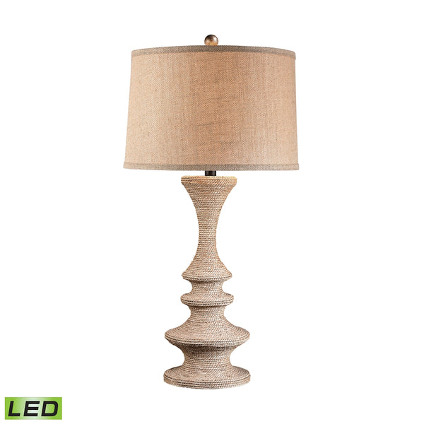 Wrapped Rope 1 Light LED Table Lamp In Natural Beige
