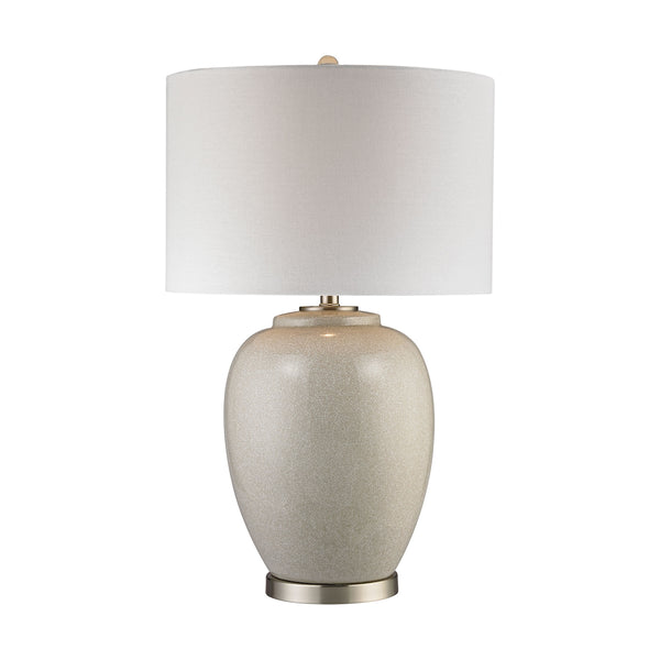 Grey Crackle Globe Lamp