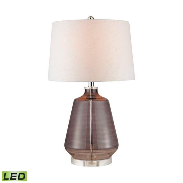 Grey Smoked Glass LED Lamp