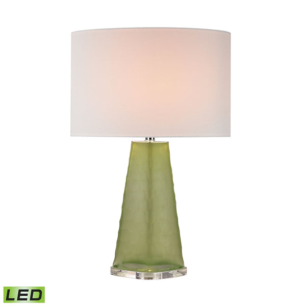 Green Skirted Glass LED Table Lamp