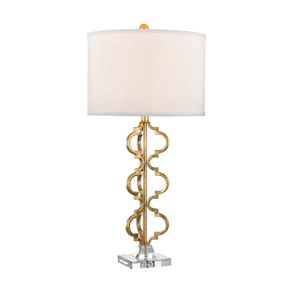 Castile 1 Light Table Lamp In Gold Leaf
