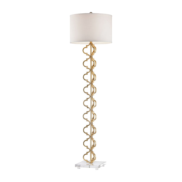 Castile 1 Light Floor Lamp In Gold Leaf