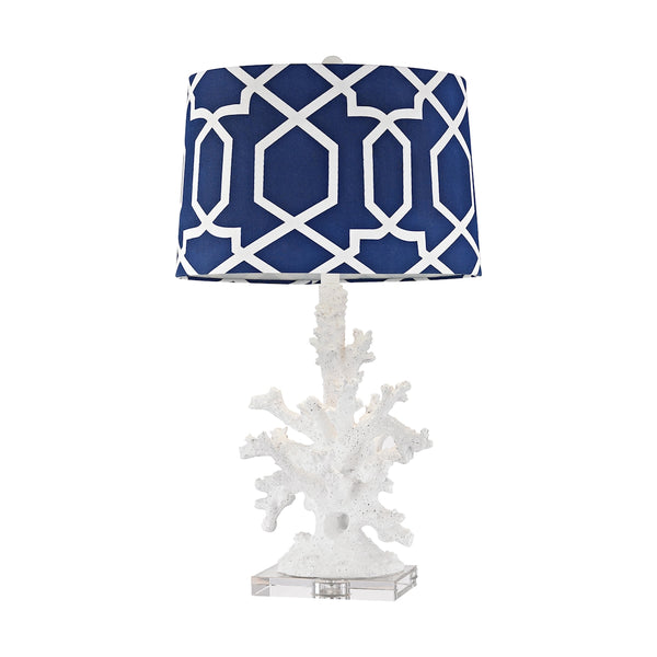 Trunk Bay 1 Light Table Lamp In Gloss White
