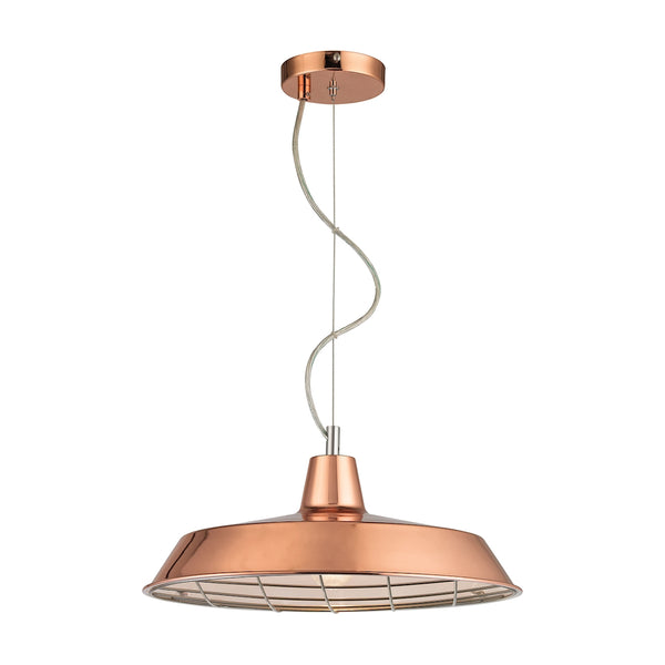Ajax 1 Light Pendant In Copper