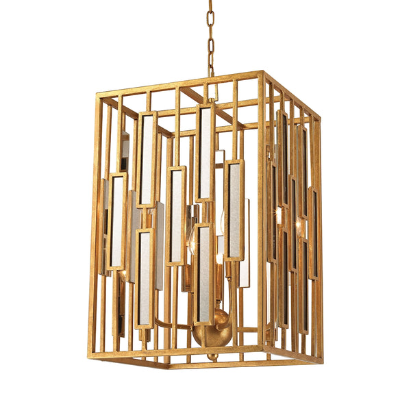 Golden Gate Gold Leaf 25-Inch Metal Pendant