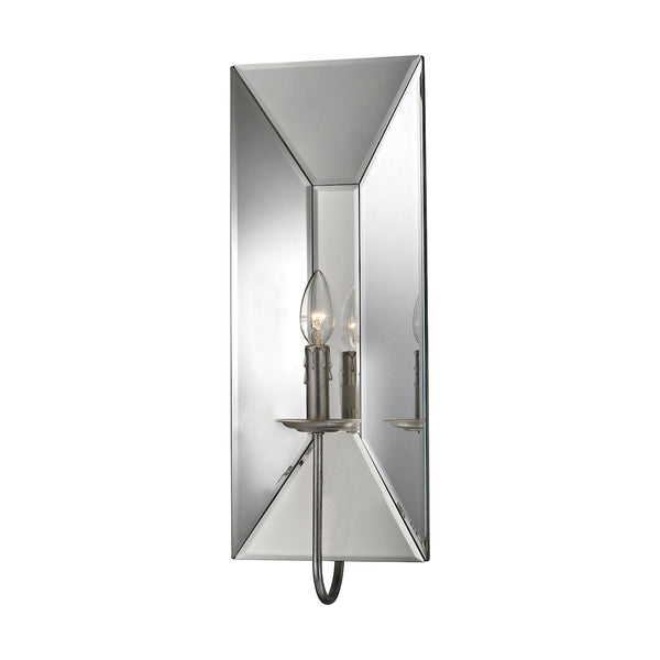 Bureau 1 Light Wall Sconce In Silver Leaf
