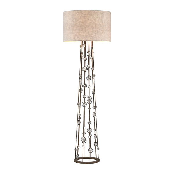 Boheme 2 Light Floor Lamp In Burnley Bronze