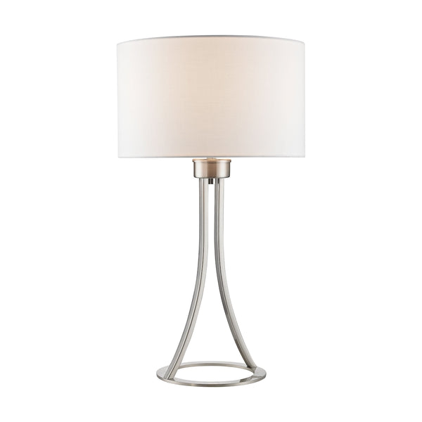 Alder 1 Light Table Lamp In Brushed Nickel