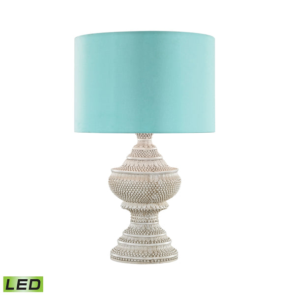 Kokopo Outdoor LED Table Lamp With Sea Green Shade