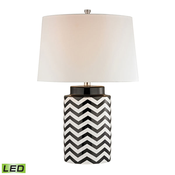 Chevron LED Table Lamp in Black and White