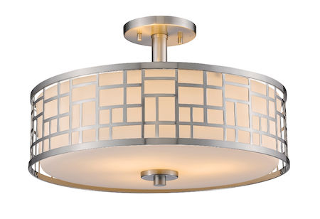 Z-Lite Elea 3 Light Semi-Flush Mount 330-SF16-BN