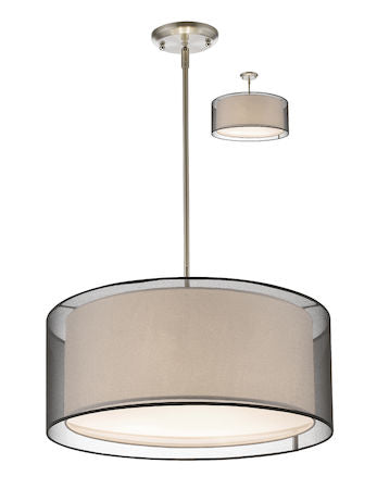 Z-Lite Sedona 3 Light Convertible Pendant 192-24BK-C