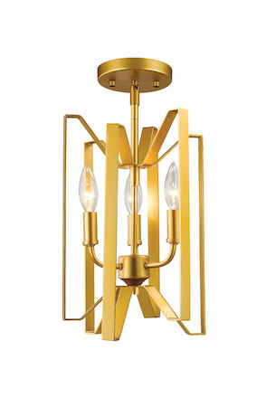 Z-Lite Marsala 3 Light Semi Flush Mount 4000SF-PMG