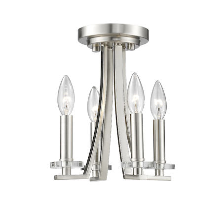 Z-Lite Verona 4 Light Semi Flush Mount 2010SF4-BN