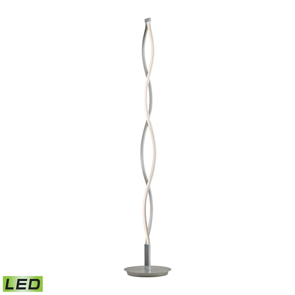 Twist 21 Watt LED Floor Lamp In Aluminum