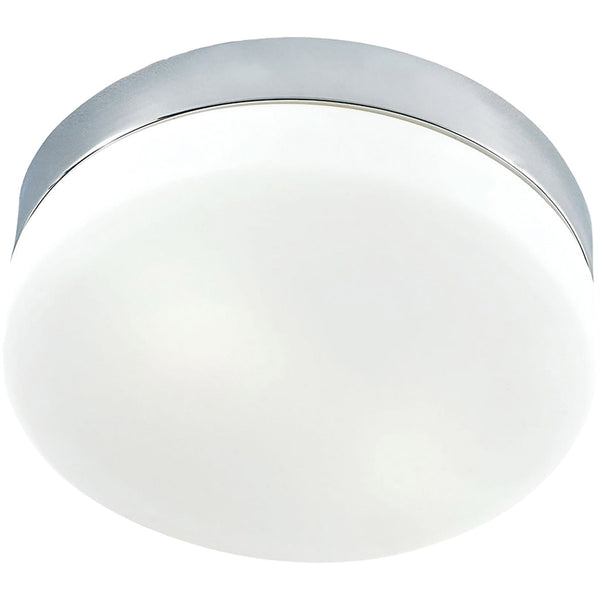 Disc 2 Light Flushmount In Metallic Grey And Frosted Glass