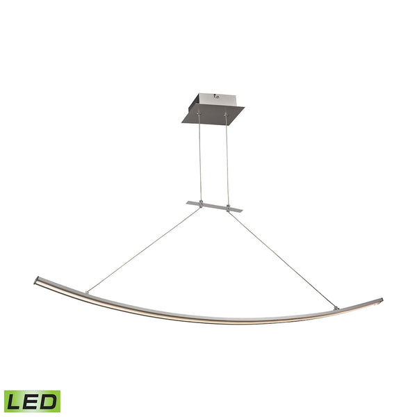 Bow 28 Watt LED Pendant In Aluminum - Includes Recessed Lighting Kit