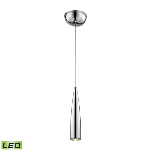 Century 1 Light LED Pendant In Chrome - Includes Recessed Lighting Kit
