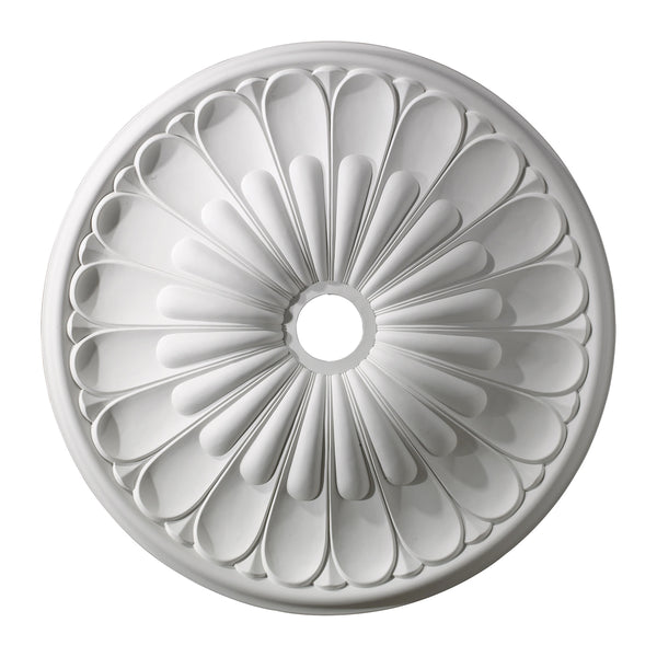 Melon Reed 32-Inch Medallion In White