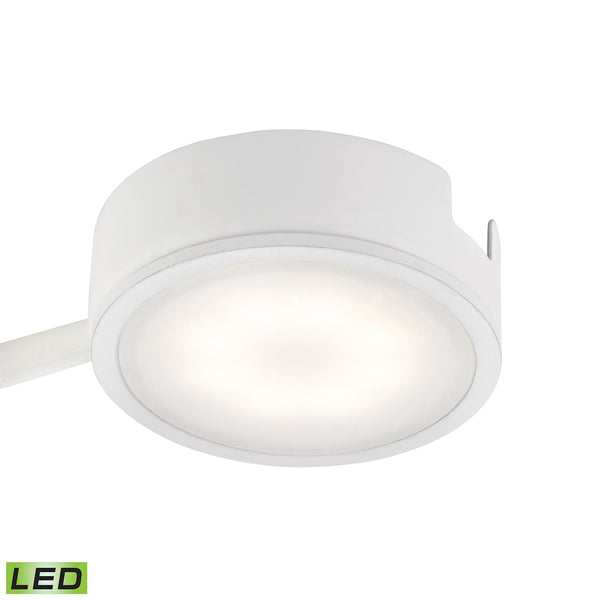 Tuxedo 1 Light LED Undercabinet Light In White With Power Cord And Plug