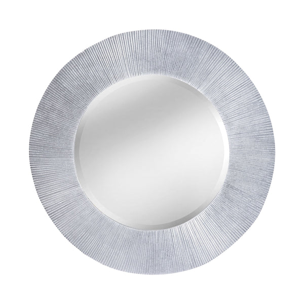 Attra Sculpted Groove Frame Mirror In Bright Silver