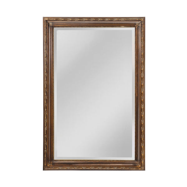 Glenroy Mirror In Medium Bronze With Venetian Gold Accents - Medium