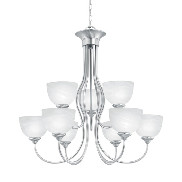 TAHOE chandelier Brushed Nickel 9x60W