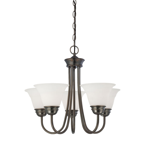 BELLA chandelier Oiled Bronze 5x100W 120