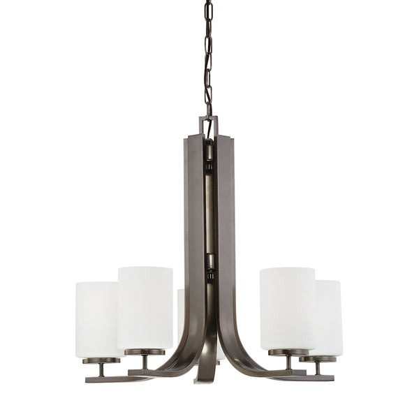 PENDENZA chandelier Oiled Bronze 5x100W